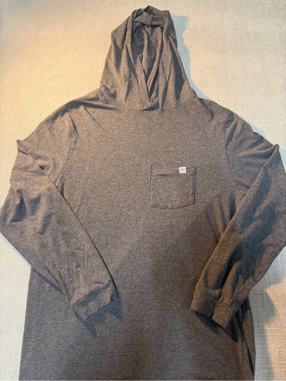 Men's Lightweight Hooded Short-Sleeve Pocket Tee - Gray